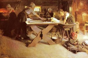 "Bread baking" (1889) by Anders Zorn. (Source: Wikipedia)