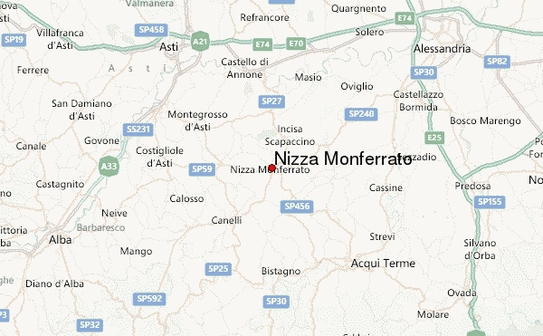 My paternal grandfather's ancestors came from a 5-mile radius around Nizza Monferrato, in the Italian Piedmont.