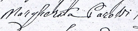 First ever reference I found for Margherita Paroldi in her son's 1850 marriage certificate.