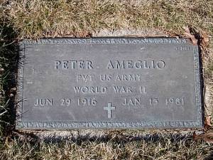 My grandfather Peter Ameglio's grave in New York.